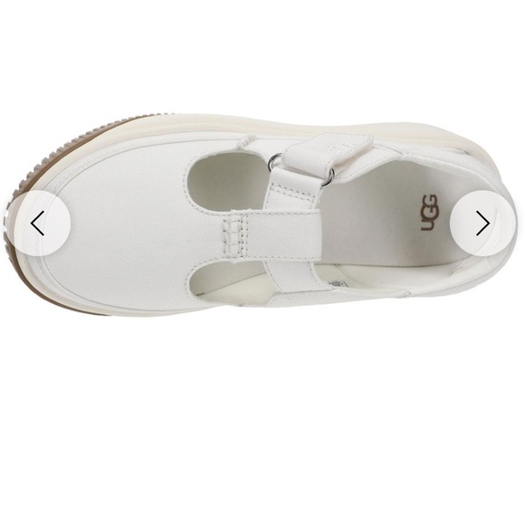 UGG EZ Duzzit White Platform Mary Jane Sneakers - Picture 4 of 9